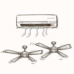 A/C and Ceiling Fans