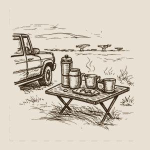 Coffee stops on morning drives