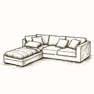 'L'-Lounge - 'Expedition' beds (optional)