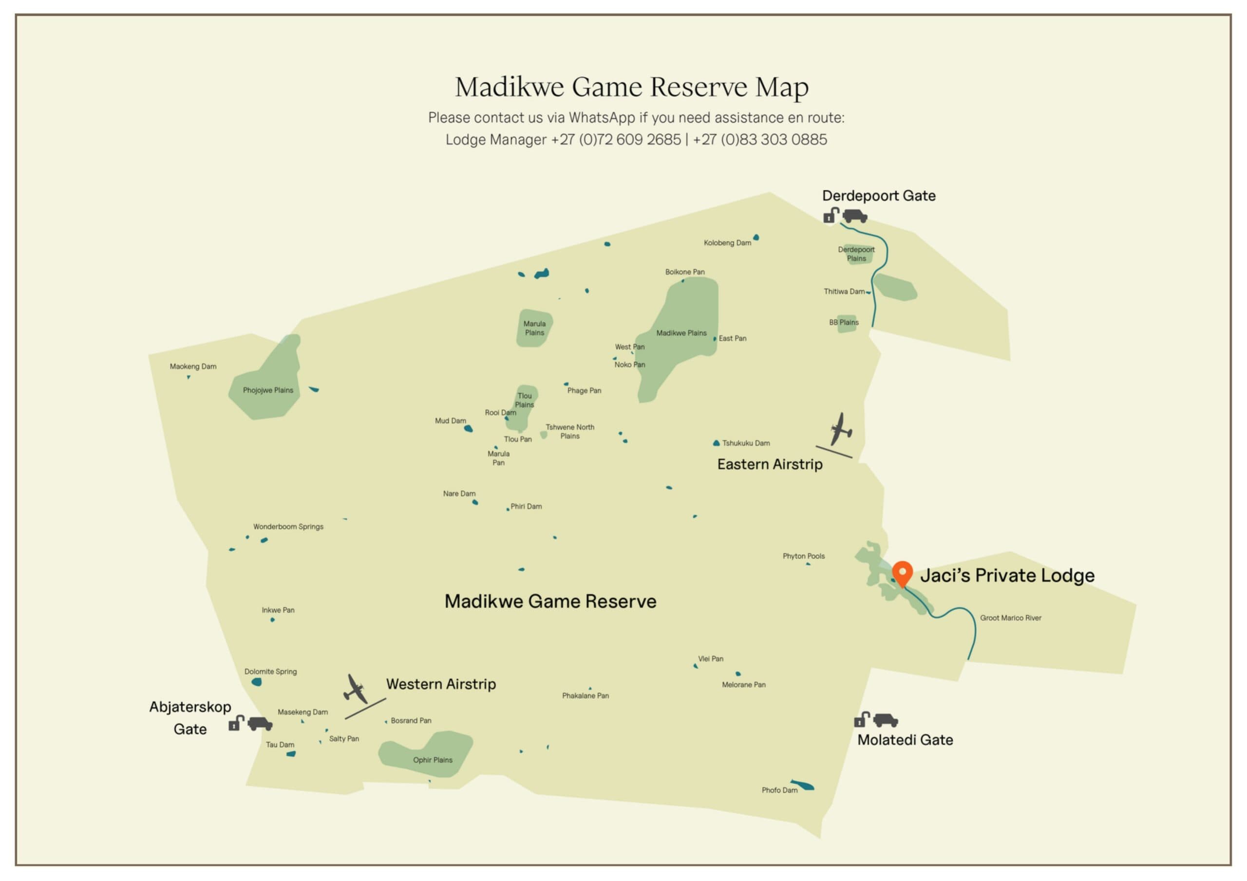 Madikwe Game Reserve map